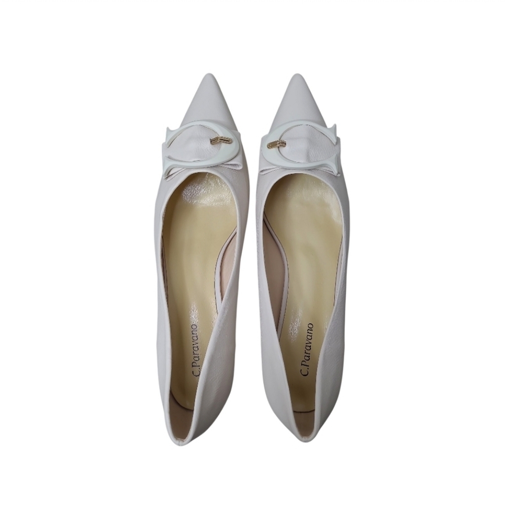 C.Paravano C Buckle Pointed Toe Pumps (Olivia) Size 42 EU/ 11 US - Picture 12 of 16